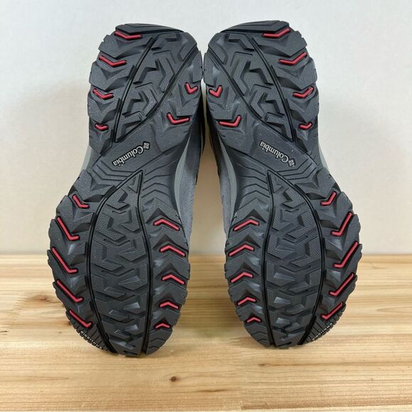 New Columbia Crestwood Mid Waterproof hiking boots womens 7.5 grey pink - Picture 7 of 8